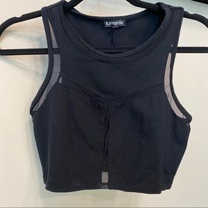 Express black cut out crop top